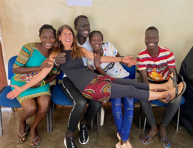 Deborah Plotkin with students